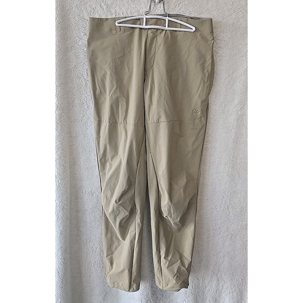 Mountain Hardwear Pants Womens 12 Beige Khaki Nylon Stretch Outdoor Hiking
